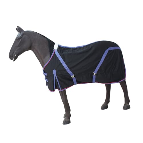 Couverture pour cheval en coton indéchirable lavable et sangles