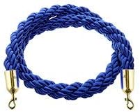 Flexibarrier Rope & Post Barrier Kit (8x Brass Barriers + 6x Blue Ropes)