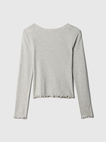 Image of Gap Girls' Long Sleeve Ribbed Tee