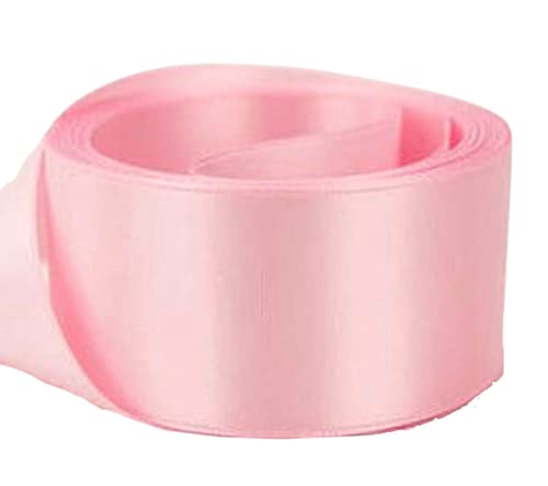 Light Pink Satin Ribbon 50mm Wide 3 Meters, Buy 3 & Get 1 Free for Gifts Wrap Sew Party, Decorations Events Dress Wedding Christmas Crafts, Bows Car, Floral Balloons Hairs, DIY, Bouquets, Cake More