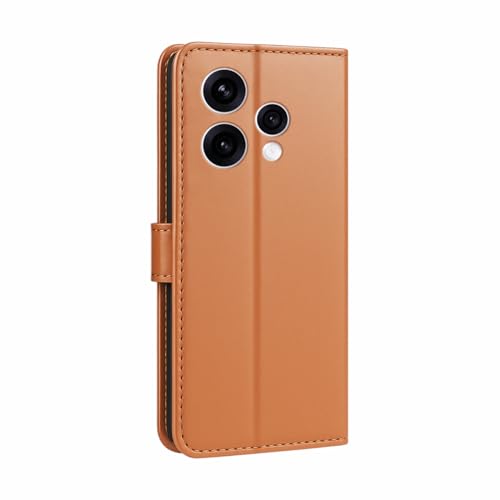 Image of AIBEX Shock Proof Flip Compatible for Oppo Reno 15 5G Flip Cover Leather Finish | Inside TPU with Card Pockets | Wallet Stand | Complete Protection Flip Case Brown