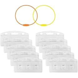 Holder for Yoto Cards, Pack of 10 Badge Holders and 2 Rings