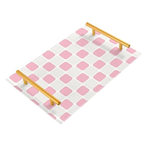 Bandejas decorativas de tocador con asas para mesa de café, joyas, perfumes, sofá, servir charolas para comida