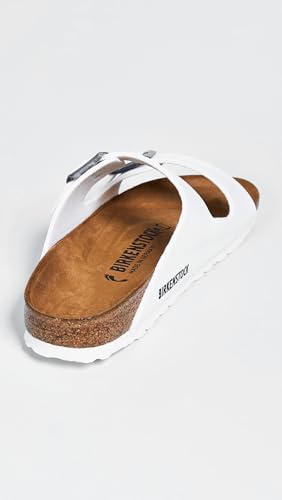 Image of Birkenstock Women's Arizona Sandals - Narrow, White /White, 9 Medium US