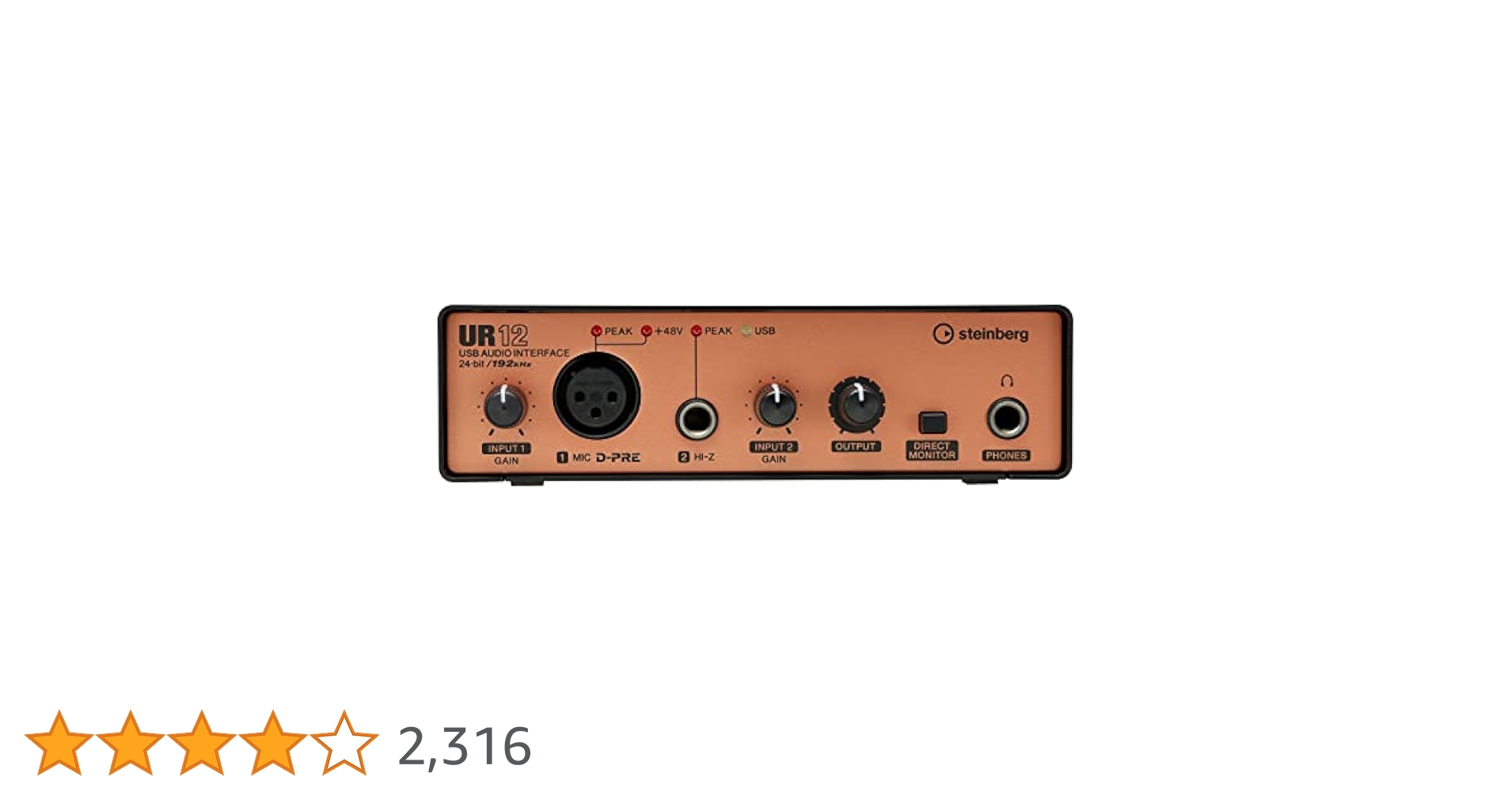 【極美品】Steinberg UR12 USBオーディオインターフェイス Amazon.co.jp: Steinberg スタインバーグ USB オーディオ