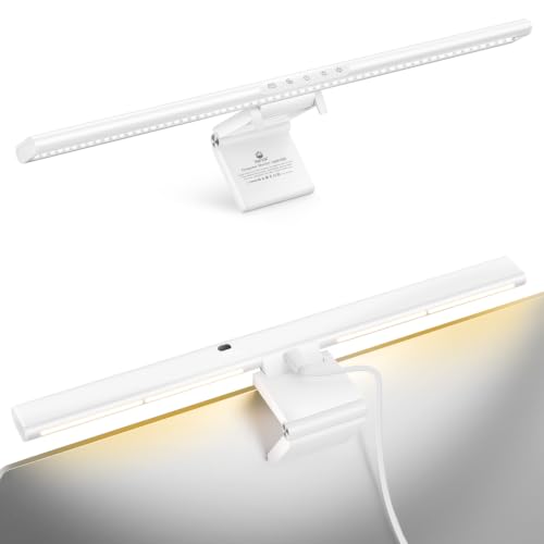 Image of Syrinx Monitor Light Bar for Home Office & Gaming, Eye-Caring Computer Monitor Lamp, No Glare Screen Light, CRI95+, Stepless Brightness & Color Temp Adjustment, USB Powered, for Flat & Curved Monitors