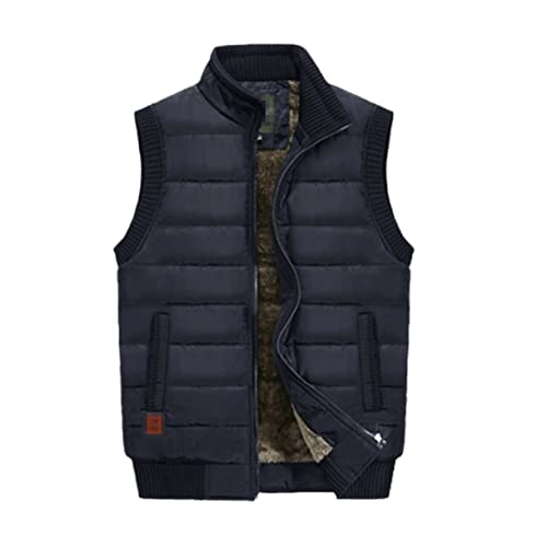 Veste en polaire chaude sans manches homme col montant pour affronter le froid hivernal