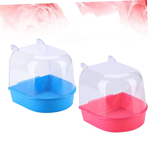 Bañeras para pájaros mini casa de baños de plástico accesorios loros pequeños periquitos 4