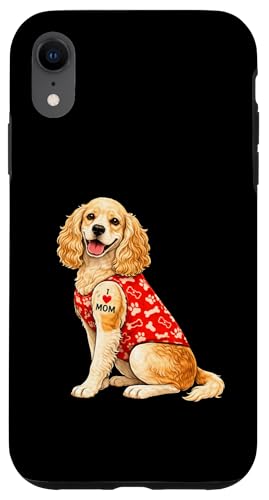 American Cocker Spaniel Mom | I Love Mom �n�[�g �^�g�D�[ �� �X�}�z�P�[�X iPhone XR �p