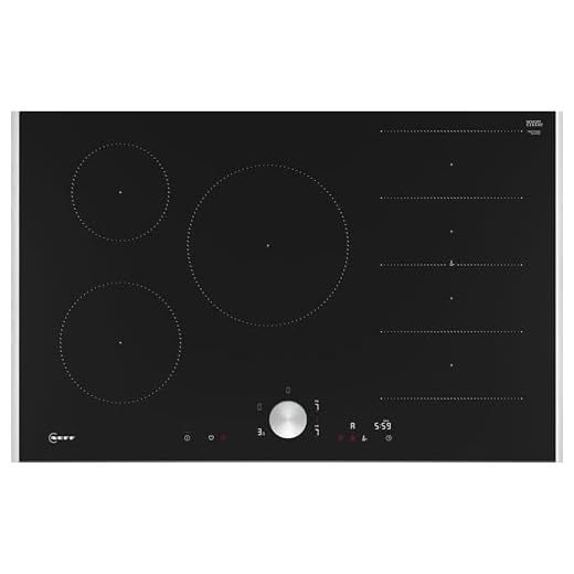NEFF T68TTV4L0 N90 Inductiekookplaat, zelfvoorzienende keramische kookplaat 80 cm breed, Twist Pad, Flex Induction, Home Connect, Smart Hood Automatic, aansluitend, zwart