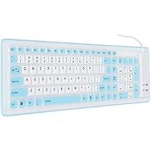 Mechanical Keyboard, Computer Keyboards Typewriter Keyboard with 103 Keys USB Wired Silicon Foldable Mute Fadeless Foldable Keyboard Foldable Silicone Keyboard for PC #2