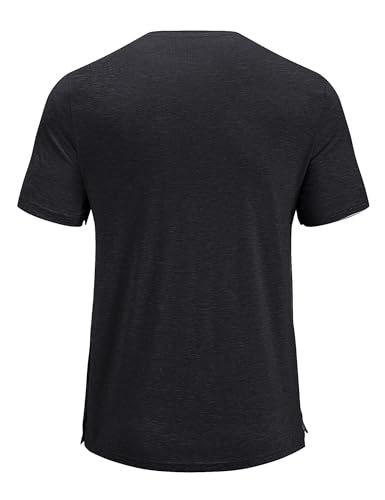 Poriff Men's Post Shoulder Surgery Recovery Shirts Full Tear Away Short Sleeve Snap Chemo Port Access Shirt