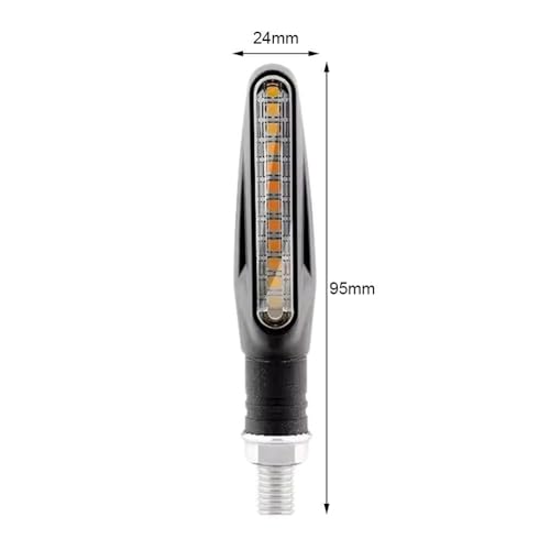 Luz trasera de giro universal para motocicleta de 12V con intermitentes ámbar 7