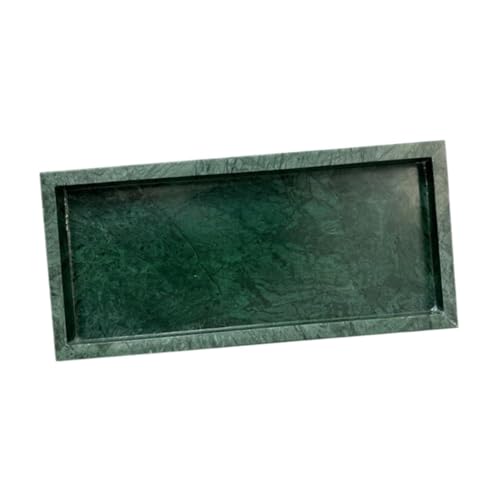 Generic Marble Serving Tray Bathroom Vanity Tray Perfume Holder Jewlery Dish for Vanity Dresser Coffeeshop Decor, Green
