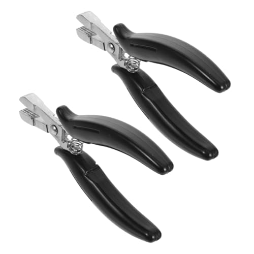 Alicates para extensiones de cabello de dos piezas con mango cromado