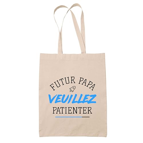 Idée sac tote bag cadeau original pour futur papa pressé