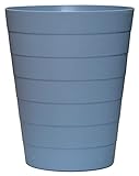 Nipogear Slim Round Plastic Small Trash Can Wastebasket 1.5Gallons Garbage Container Bin (B-Greyblue, 1.5 Gallons)