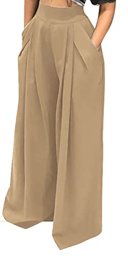 SHINFY Women's Stretchy Plus Size Wide Leg Palazzo Pants (S-3XL)