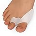 Bukihome Pack di 10 protezioni per cuscinetti per alluce valgo, set di distanziatori per alluce valgo sportivo e dita dei piedi, correttore per borsite con separatore per alluce (Trasparente) immagine