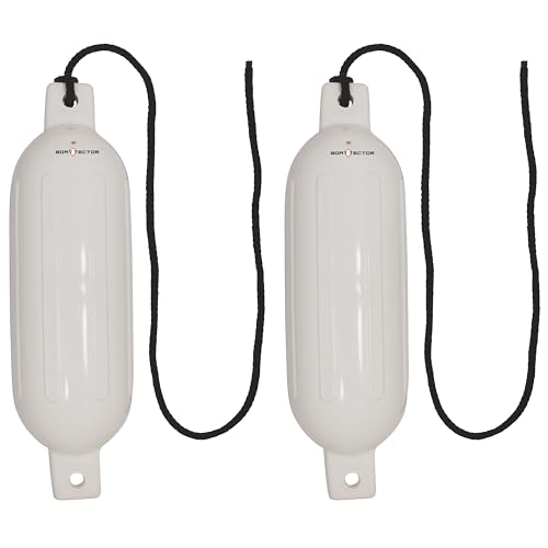Image of Extreme Max 3006.7201 BoatTector Fender Value 2-Pack, 6 inch x 22 inch - White