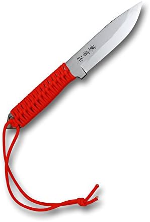 Kanetsune Shu-Karasu Blue Steel Damascus Fixed Blade Knife KB-260