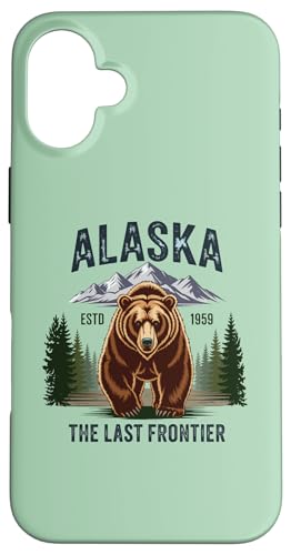 Alaska Retro Sunset Mountain Scene Scenic Outdoor �X�}�z�P�[�X iPhone 16 Plus �p