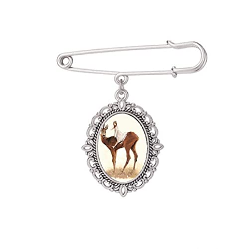 Broche de robe cerf pour accessoiriser un châle en automne