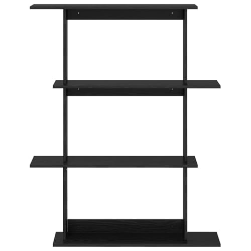 Unité murale noire en bois design haut de gamme 126 cm - 4