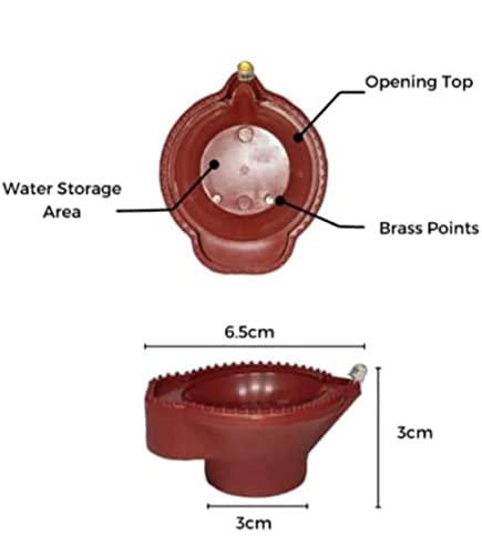 Image of BEYOND BASIC Water Sensor Diya Set Water Sensor LED Diyas Decorative Diya Decorative LED Lights E-Diya. (4, Round)