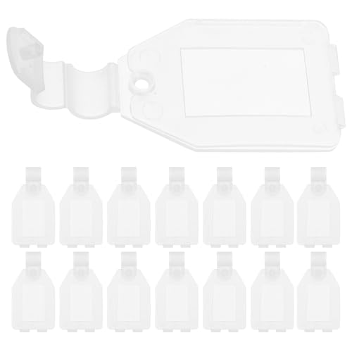 LIFKOME 20 Pièces Porte-étiquettes Prix Transparent Pp Support Affichage Prix Résistant pour Supermarché et Commerce de Détail Installation Facile Semi-transparent