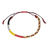 yipima Handmade Colored Braided Bracelet for Women Men, Tibetan Buddhism Red Black Rope Strand Bracelet for Protection, Good Luck, Infinity Jewelry (color)