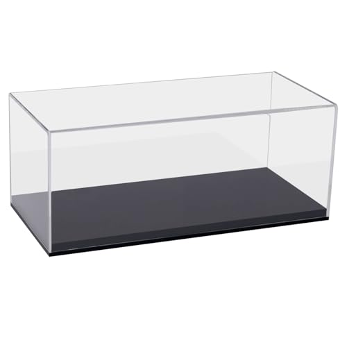 HMF 46804 Vitrine en Acrylique pour Voitures Miniatures, Figurines | 34 x 16 x 14 cm | Transparent