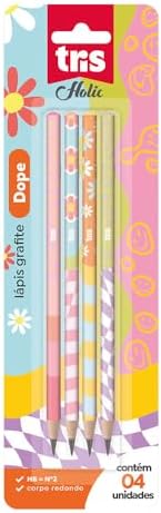 Lapis Grafite Tris Holic Dopamina Cartela 4 Unidades