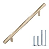 Amazon Basics – AB1604-GC-10 Möbelgriffe, 18,75 cm lang (Lochmitte 12,7 cm), goldfarben/Champagner