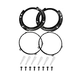 7 Inch Round Headlight Mounting Bracket Retaining Set with Headlamp Bracket Bezel Front Left and Right Compatible with 2007-2017 Jeep Wrangler JK