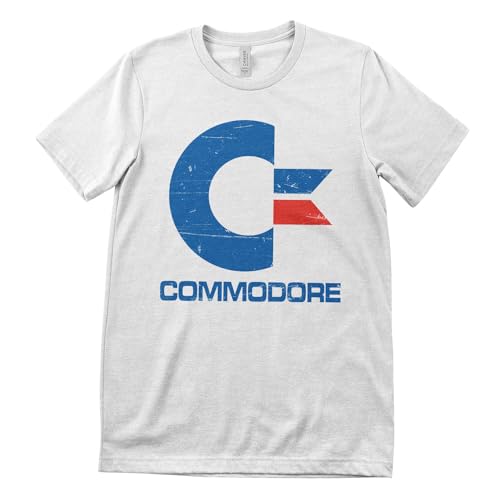 Commodore 64 - Commodore 64 Officially Licensed Commodore Vintage Logo Mens T-Shirt (White), X-Large