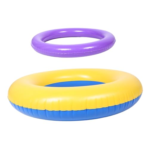 LIFKOME 2個ヨガボール固定リング 内径 インフレータブル滑り止め安定スタンド 柔軟径対応 エクサボール用 姿勢矯正サポート 家 ジム用