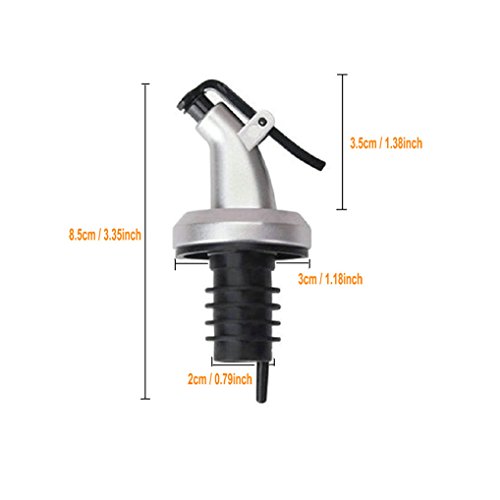 GuDoQi Olijfolieschenker, 10-pack Gedistilleerde Schenker met Stofkapjes, Schenktuit Snelheid Schenktuit Vloeistof… - Image 3