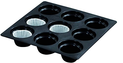 Mallard Ferrière Plaque à Muffins Composite Noir 9 Muffins