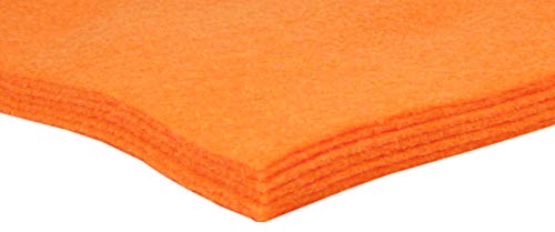 Tangerine Orange Acrylic Felt Sheets 9x12 Felt Sheets for Crafts, Nonwoven Fabric Sheets, Great Felt for Crafts, Patchwork Sewing, Costumes-6 PC Felt Sheets Tangerine Felt Fabric