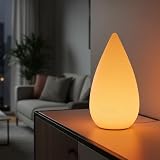 Arnusa Lampa stołowa nowoczesna, bezprzewodowa, z akumulatorem, 38 cm, lampa do sauny, zmieniająca kolor, PL109, lampa stołowa, lampa nocna, lampa do sypialni, z pilotem zdalnego sterowania i