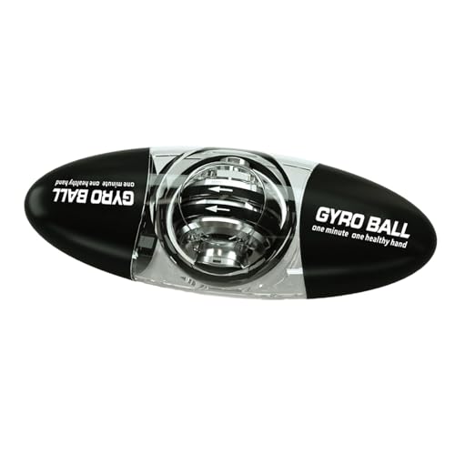kowaku Gyro Ball Wrist Trainer, Gift Strength Training Forearm Exerciser Wrist Strengthener, Olive Wrist Ball for Home Gym Fitness, Black