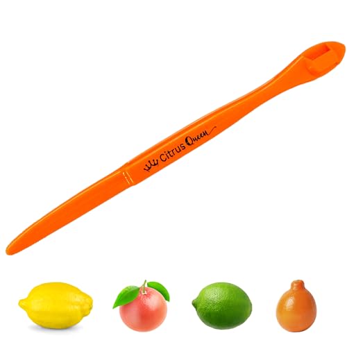 Citrus Queen Orange Citrus Peeler | Single Pack | Dual-Ended Peeling Tool for Oranges, Lemons, Limes, and Grapefruits | Mess Free Reusable