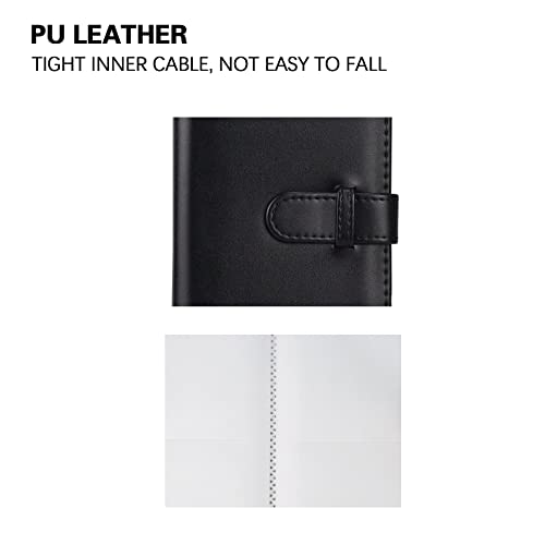 MUZIRI KINOKOO Mini Photo Album PU Leather Wallet Album Dessert Time Album Compatible For Fuji Instax SQUARE SQ1 SQ20 SQ10 SQ6 Camera Share SP-3 Pictures Holder 80 Pockets (Black) - Image 4