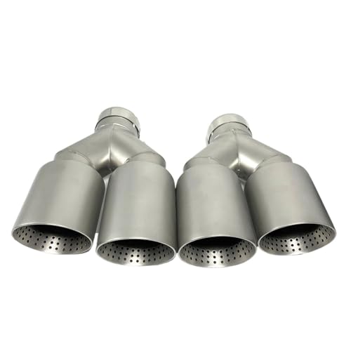 Silencieux d'échappement double en acier inox mat 60mm pour rénover le pot