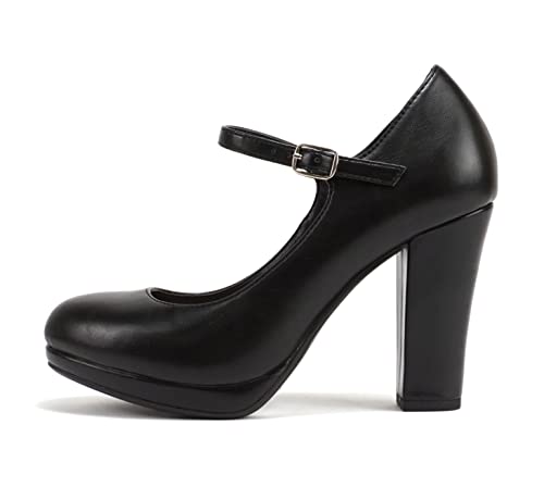 Image of Soda inchAyden inch ~ Women Mary Jane Ankle Strap Cushion High Heel Pump Shoe