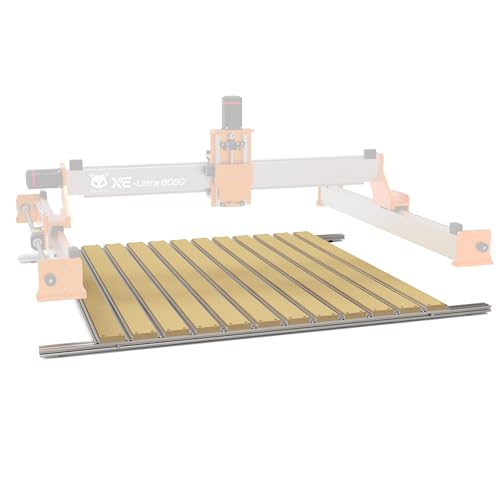 Image of FoxAlien T-slot Hybrid Spoilboard Work Table and Aluminum Profile Base Frame Upgrade Kit for XE-Ultra 8080 CNC Router Machine