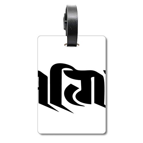 Étiquette bouddhiste en Sanskrit avec personnage cadeau spirituel symbolique