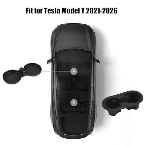 Portavasos de silicona premium para Tesla Model Y 2021-2026 miniatura 2