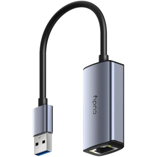 Cudy Adaptateur USB A vers Ethernet 2,5 Gbit/s, adaptateur réseau USB 3.0, adaptateur Internet LAN RJ45 en aluminium sans pilote, compatible avec Switch,...